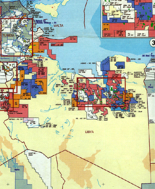 Libya Oil map