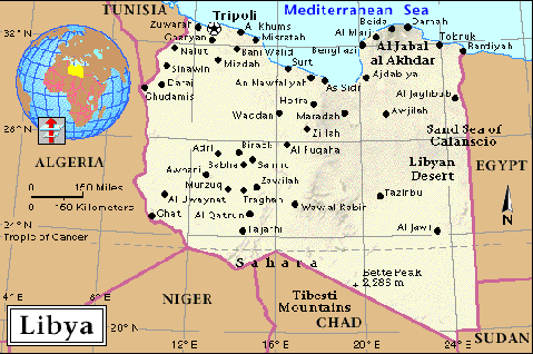 Libya is surrounded by