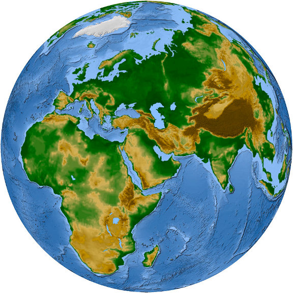 Eurasia Africa vegetation map
